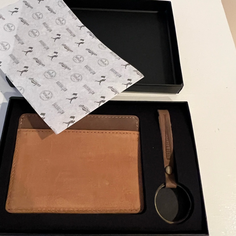 Baseballism Money/card holder w key ring NIB